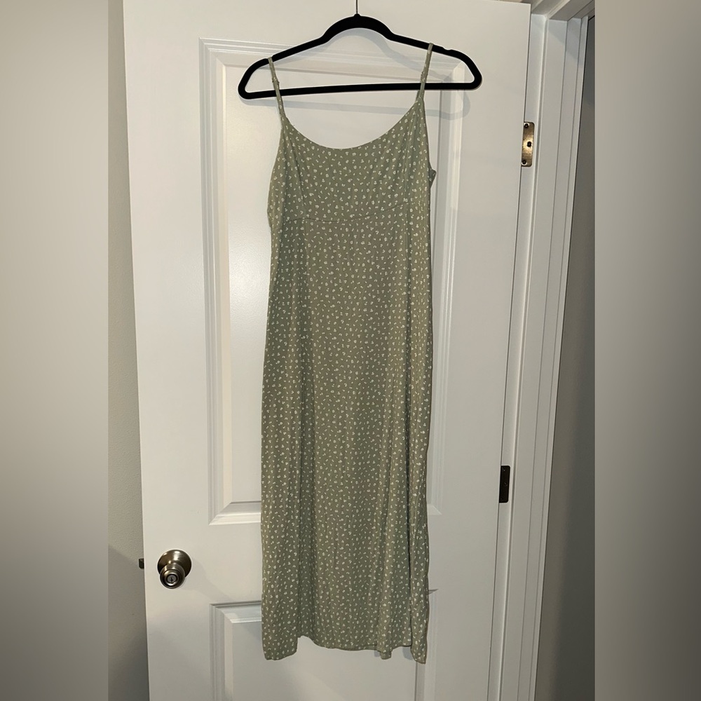 Brandy Melville Green Polka Dot Dress